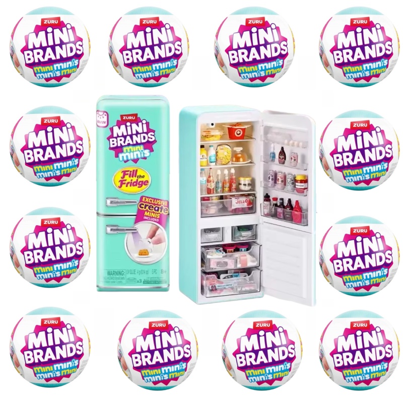 Party Games Mini - กล่องสุ่มของเล่นซูรู มินิแบรนด์ส รุ่นตู้เย็น บอลเซอร์ไพรส์ ชุดอาหารจิ๋วแสนอร่อย ของตกแต่งบ้าน