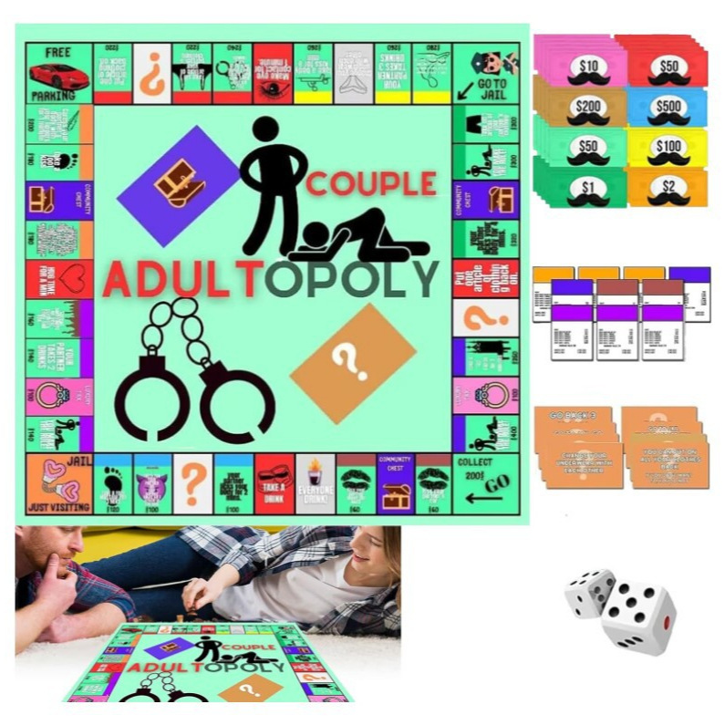 Party Games Usa - เกมกระดานหมากรุกโมโนโปลีสำหรับคู่รัก, เกมออกเดทคู่รักสำหรับผู้ใหญ่ในช่วงเทศกาลต่างๆ, ของขวัญเกมกระดานสำหรับผู้ใหญ่ปี 2025