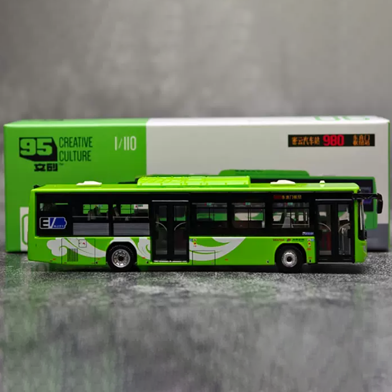 Party Games Bus - โมเดลรถโดยสารสาธารณะปักกิ่ง หมายเลข 980/103/5 ขนาด 1:110 ทำจากโลหะผสม