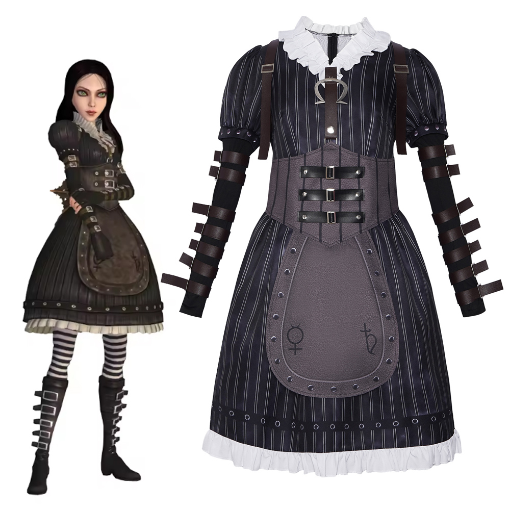 Party Games Steam Free - ชุดคอสเพลย์อลิซ ลิดเดลล์จากเกม Alice Madness Returns รุ่นใหม่