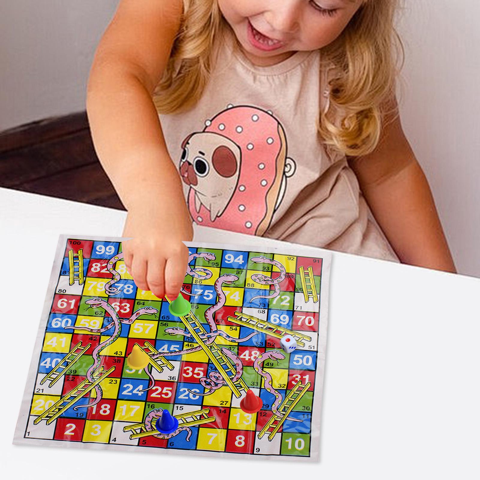Party Games Kids And Adults - มินินูและบันไดเกมกระดานชุดแบบพกพาพับหมากรุกของเล่นขนาดกะทัดรัดสําหรับครอบครัวเด็กผู้ใหญ่ งานปาร์ตี้ท่องเที่ยว