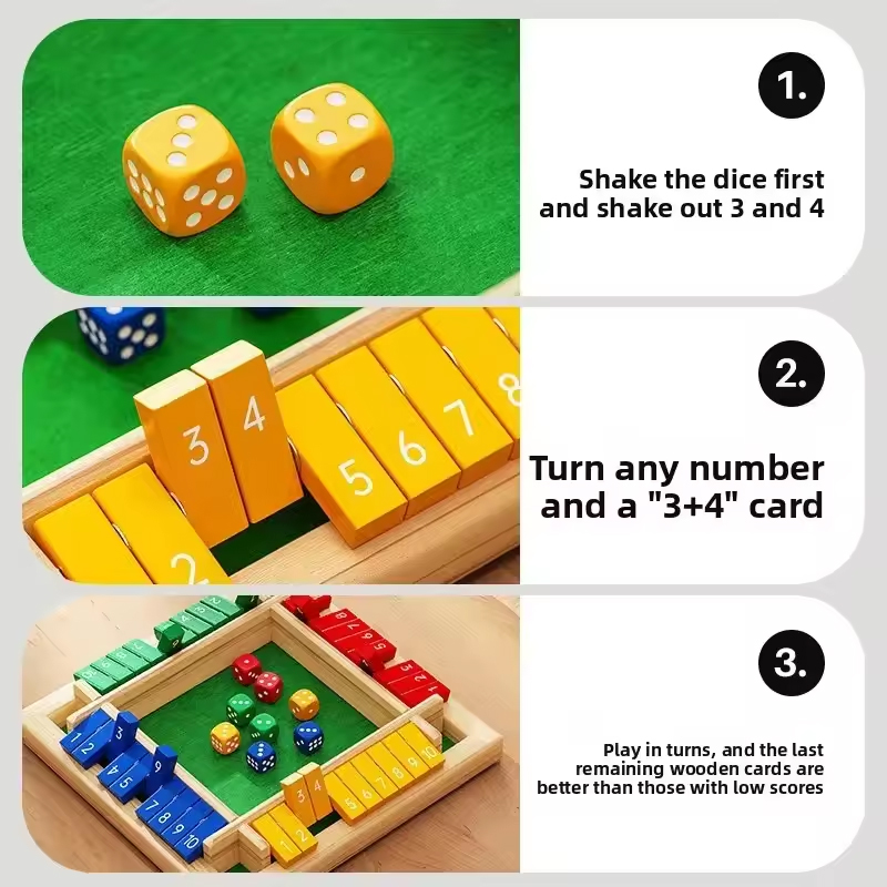 เกมกล่องไม้ ลูกเต๋า ไพ่พลิกสี่ - Party Games For 7 People บทวิจารณ์และราคา