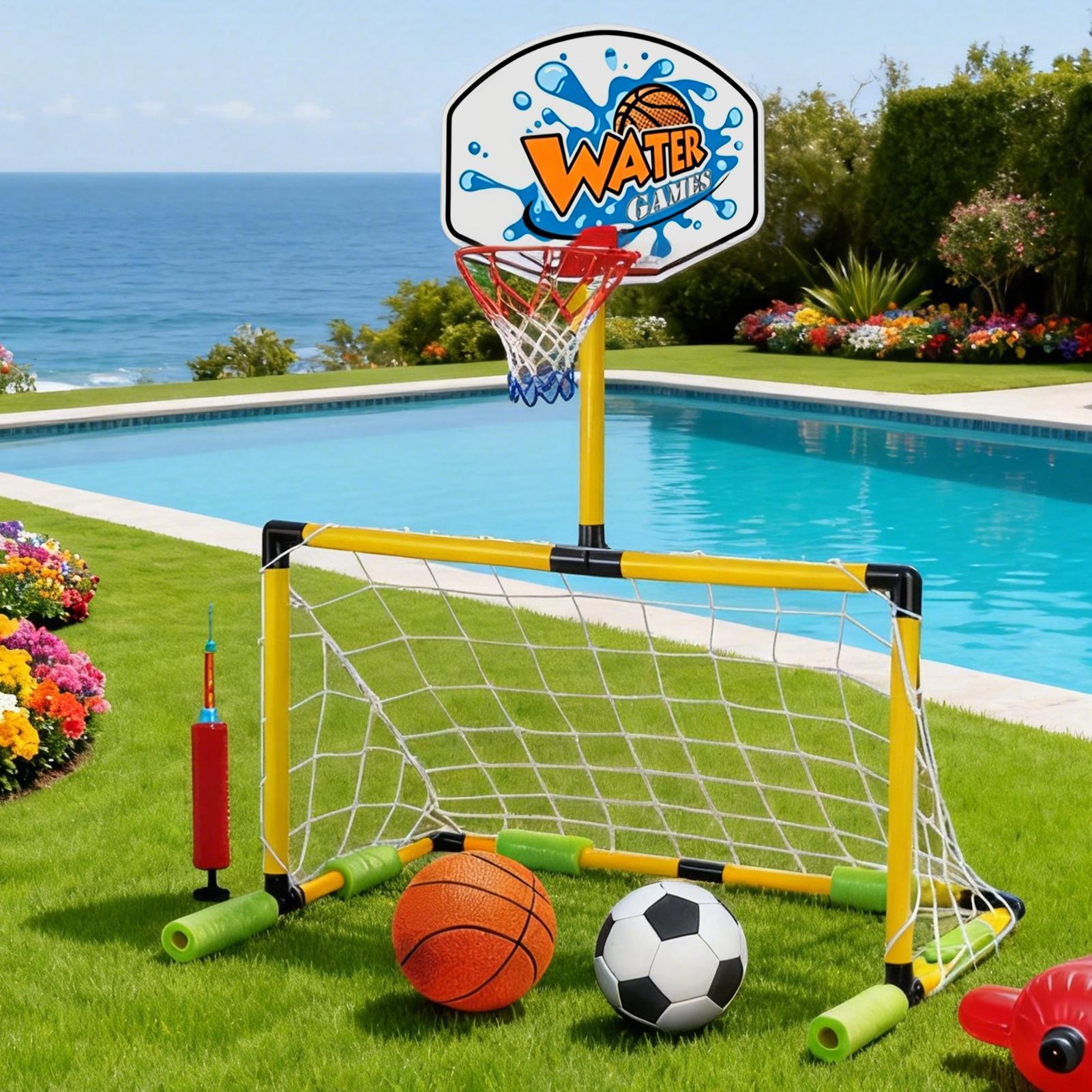 ห่วงบาสเก็ตบอลในสระน้ำ 2-in-1  - Party Games Kids And Adults บทวิจารณ์และราคา