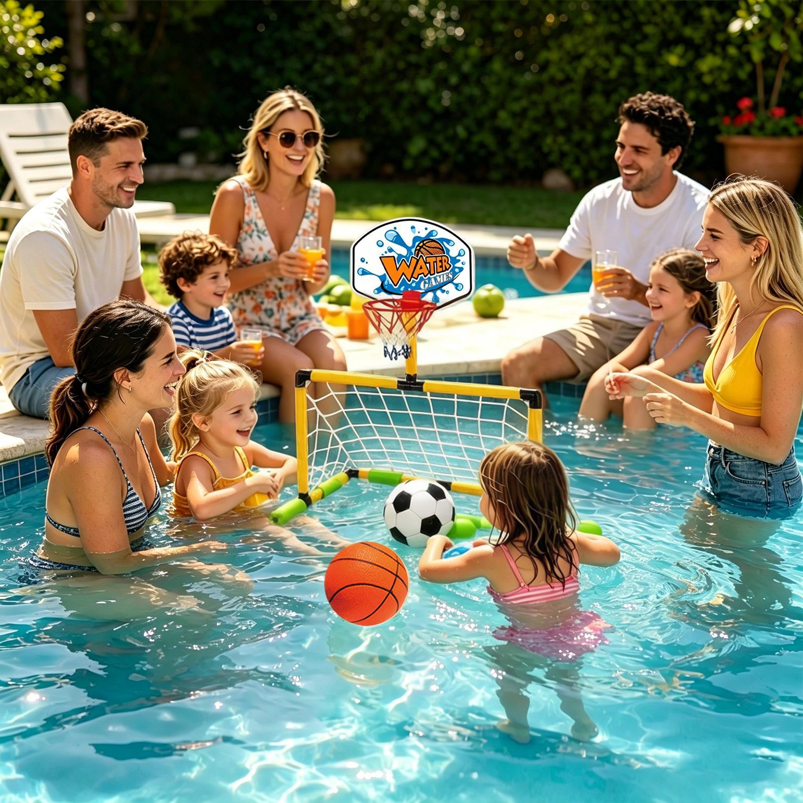 ห่วงบาสเก็ตบอลในสระน้ำ 2-in-1  - Party Games Kids And Adults บทวิจารณ์และราคา