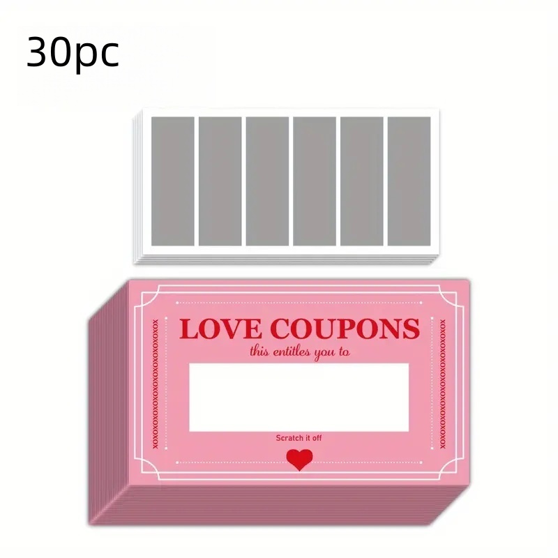 บัตรขูดโชคดีสีชมพู 30 ชิ้น เหม - Party Games Couple บทวิจารณ์และราคา