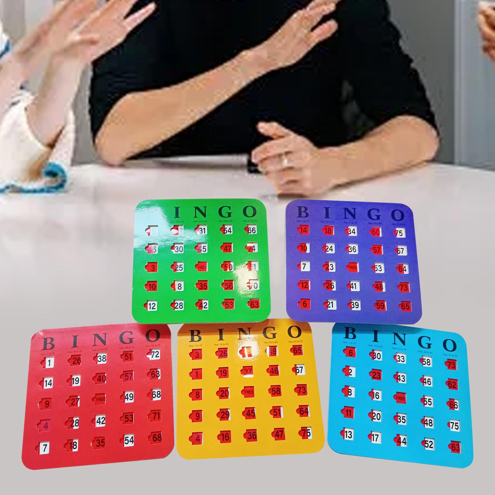 บัตรบิงโกแบบสไลด์ 5 ชิ้น พิมพ์ - Party Games Group For Adults บทวิจารณ์และราคา