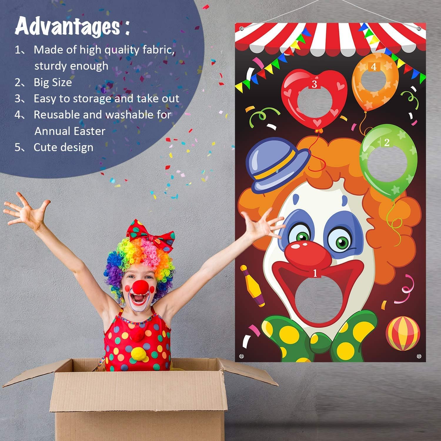 ป้ายเกมโยนถุงกระดาษงานคาร์นิวั - Party Games Kids And Adults บทวิจารณ์และราคา
